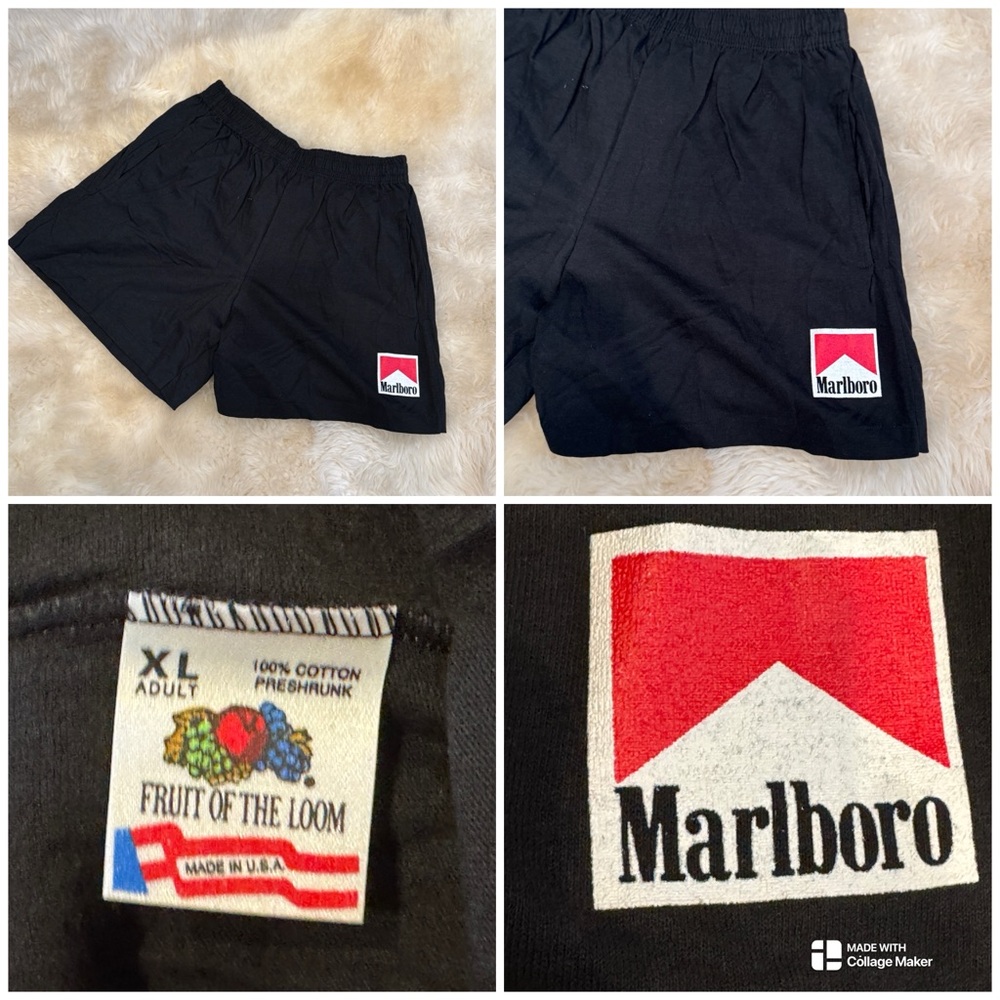 Vtg DeadStock 90s Marlboro Cigarettes Shorts Cotton Shorts